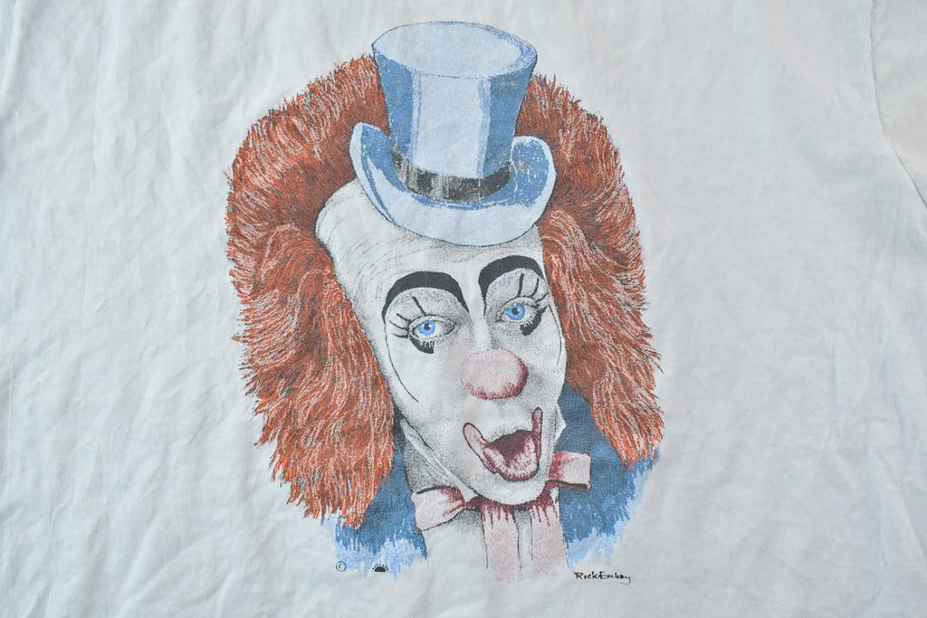 Vintage 1990s Hobo Clown Graphic T-Shirt