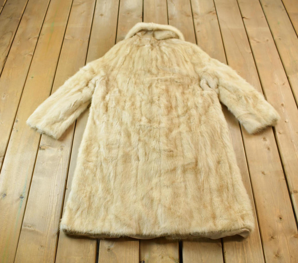 Vintage 1970s Blonde Mink Full Length Fur Coat