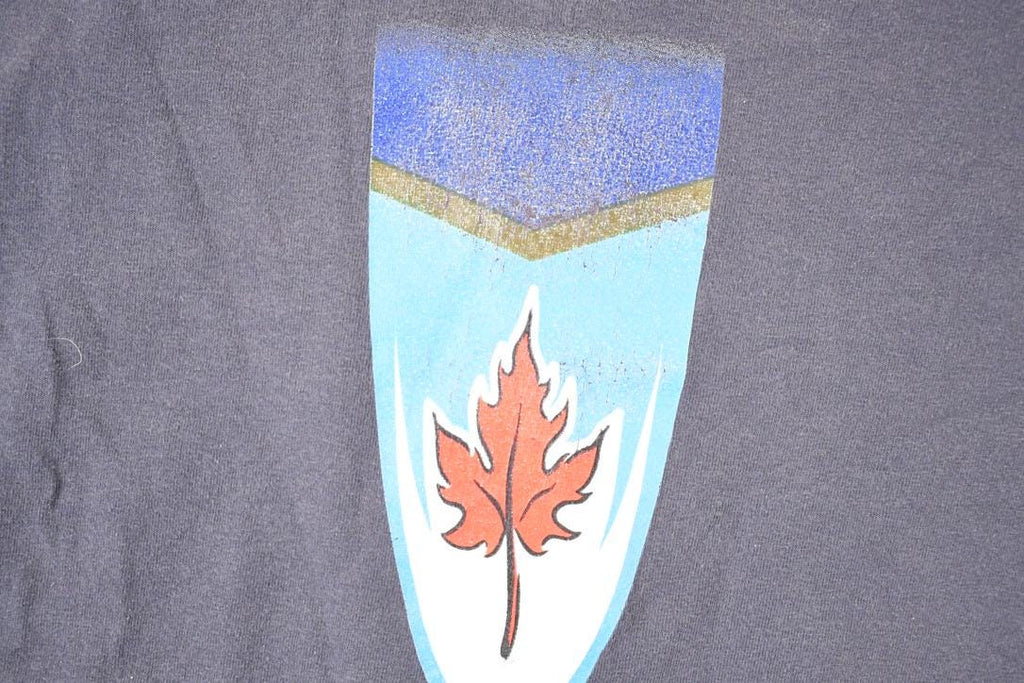 Vintage 1990s Canadian Bobsled Racing Souvenir Travel T-Shirt Men's M