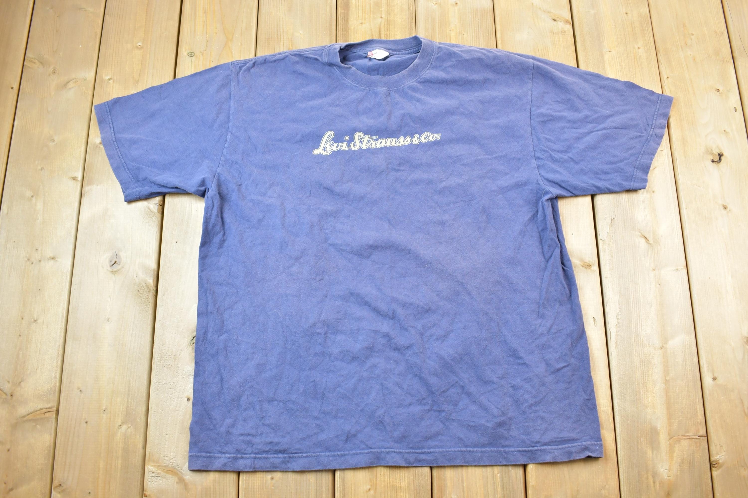 Vintage 1990s Levi Strauss Graphic Logo T-Shirt