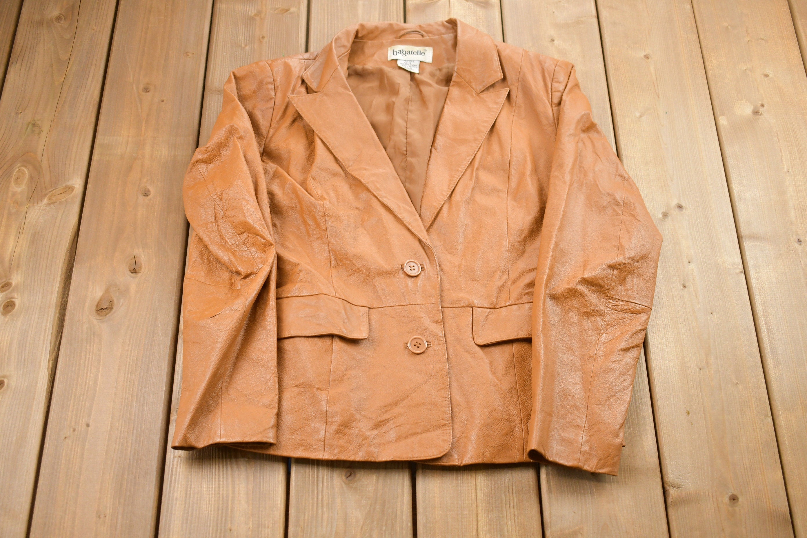 Vintage 1980s Bagatelle Leather Blazer