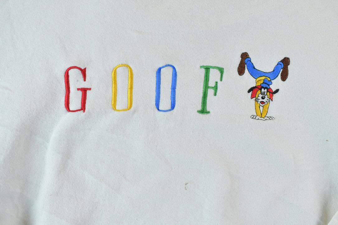 Vintage 1990s Goof Mickey Mouse Disney Heavyweight Crewneck / Vintage Sweatshirt / Vintage Disney / Mickey / Embroidered / Made In USA