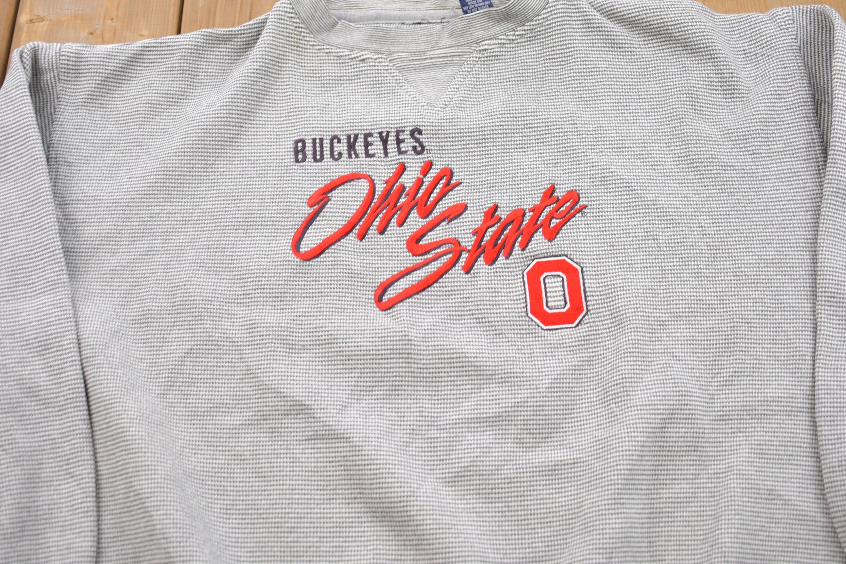 Vintage 1990s University of Ohio State Buckeyes Embroidered Collegiate Crewneck