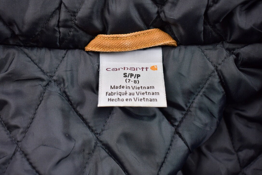 Vintage 1990s Carhartt Youth Hooded Work Jacket