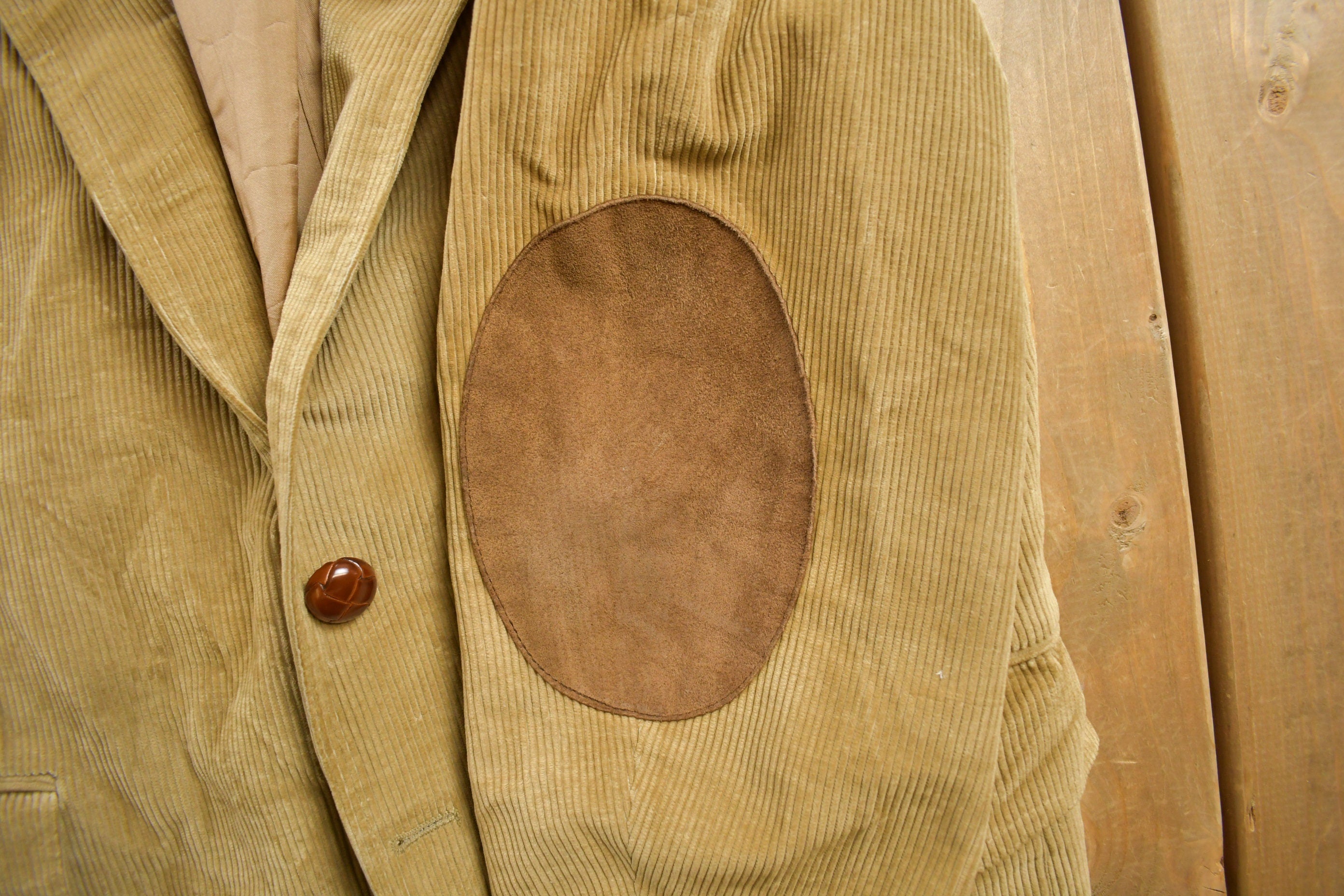 Vintage 1980s Levis Corduroy Beige Sportcoat
