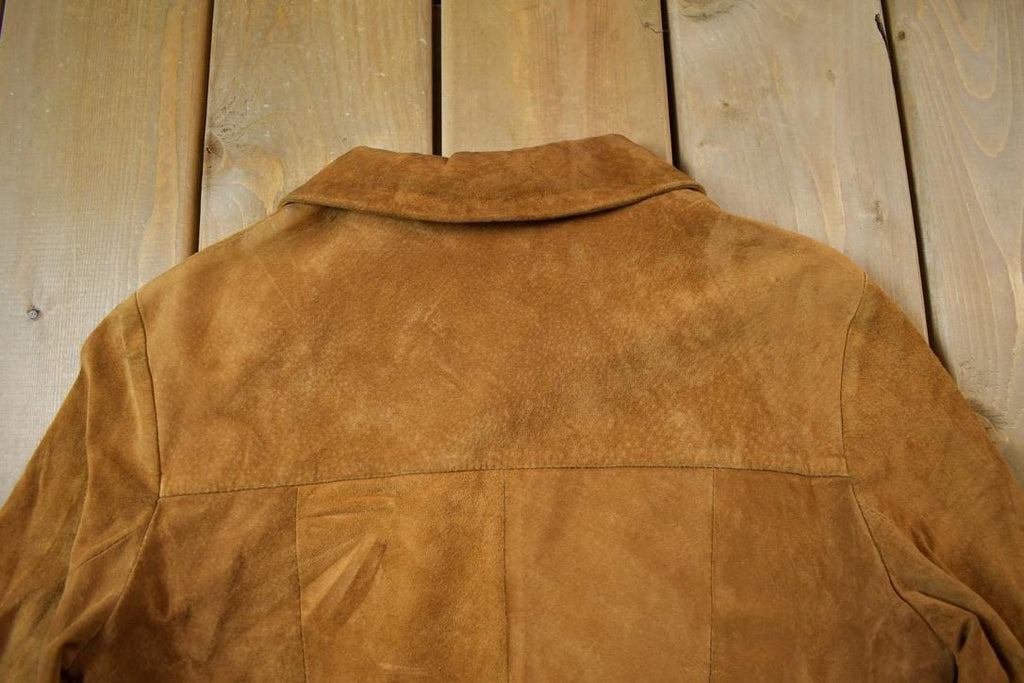 Vintage 1980s Women's Dantelli Clasp Closure Suede Leather Coat