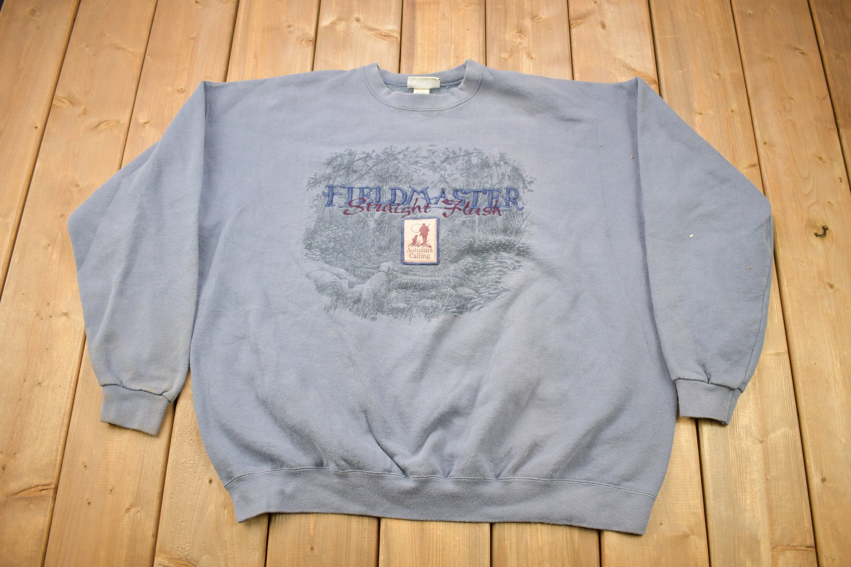 Vintage 1990s Field Master Straight Flush Embroidered Crewneck