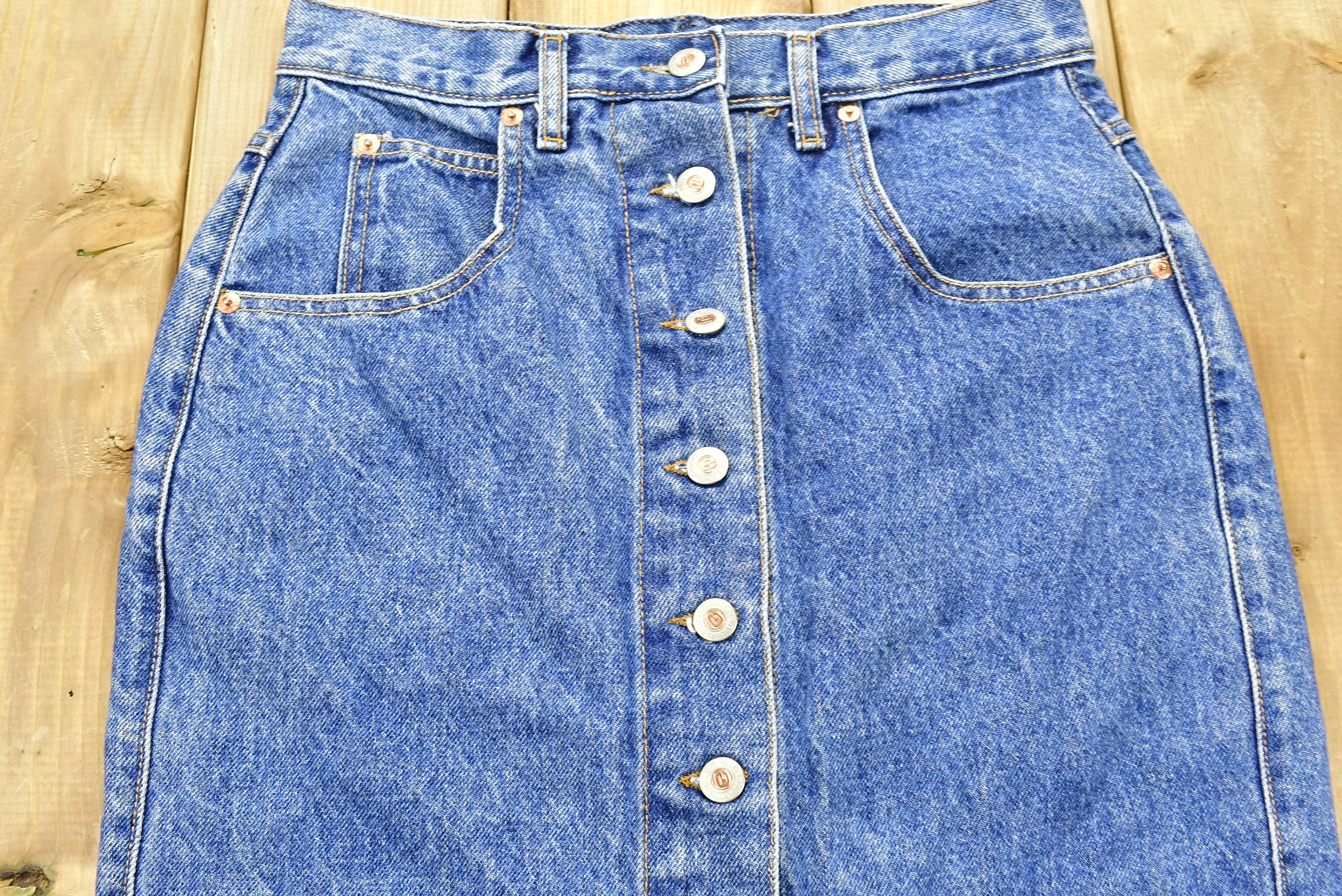 Vintage 1990s Enuf International Women's Jean Skirt Size 11