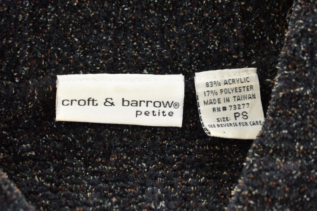 Vintage 1980s Croft & Barrow Full Zip Wool Sweater