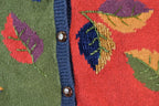 Vintage 1990s Fall Leaves Knit Vest
