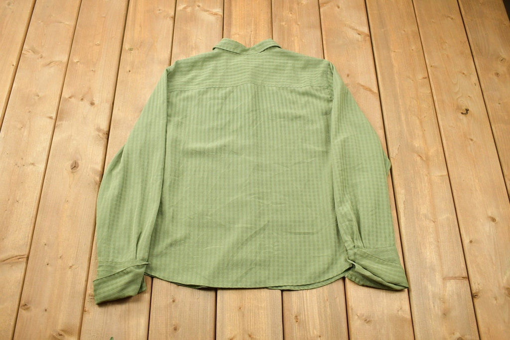 Vintage 1990s Green Button Up Shirt