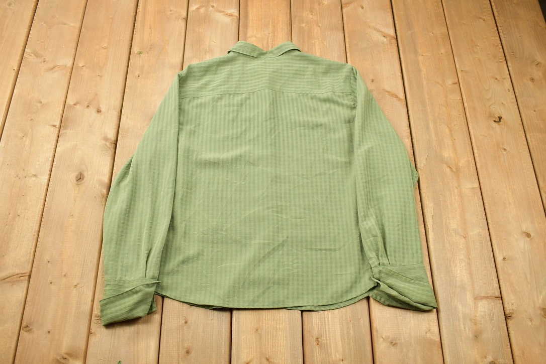 Vintage 1990s Green Button Up Shirt