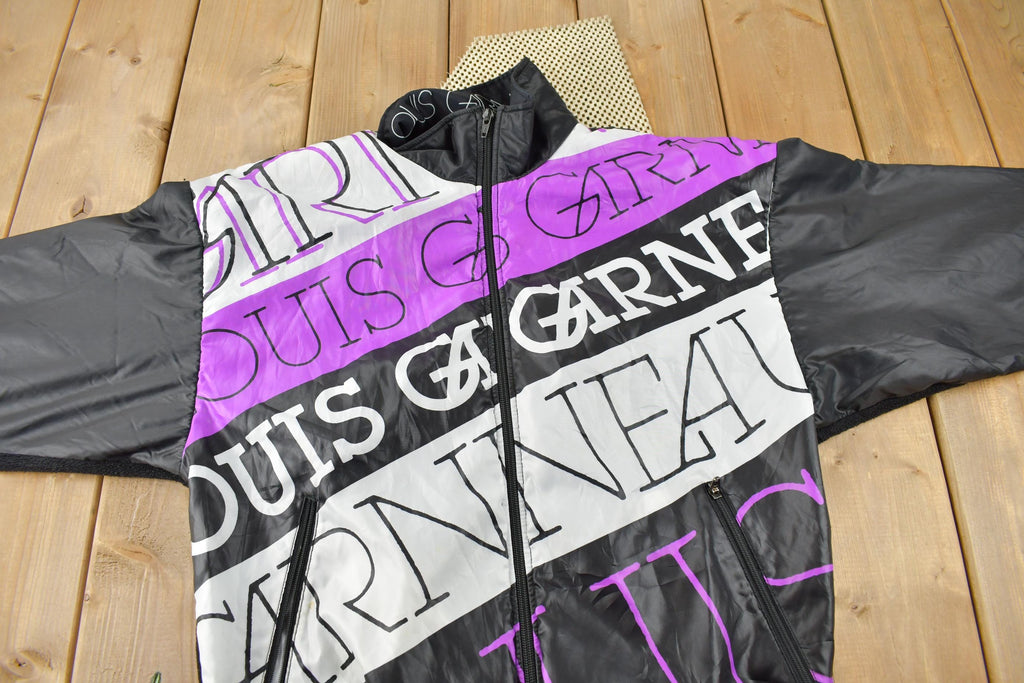 Vintage 1990s Louis Garneau All Over Print Windbreaker Jacket Made In Canada Size L