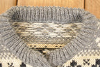 Vintage 1990's Abstract Snowflake Wool Knit Cardigan Sweater Men's S