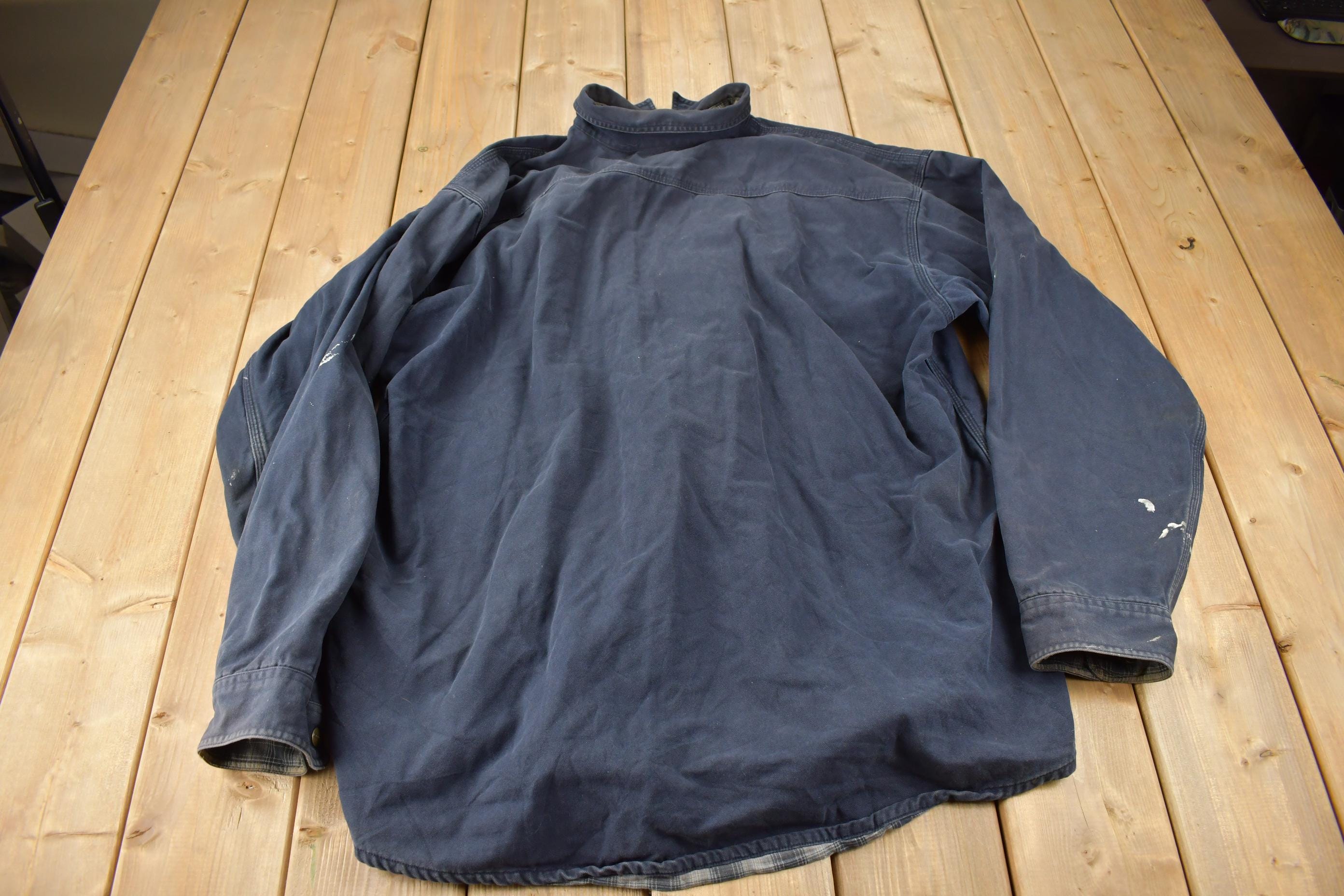 Vintage Y2K Plaid Lined Thrashed Carhartt Button Up Shirt