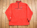 Vintage 1990s Sterling Marlin Quarter Zip Fleece Sweater