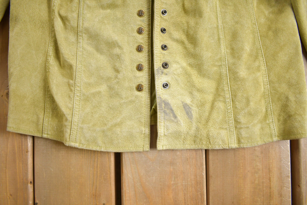Vintage 1980s Live a Little Suede Jacket