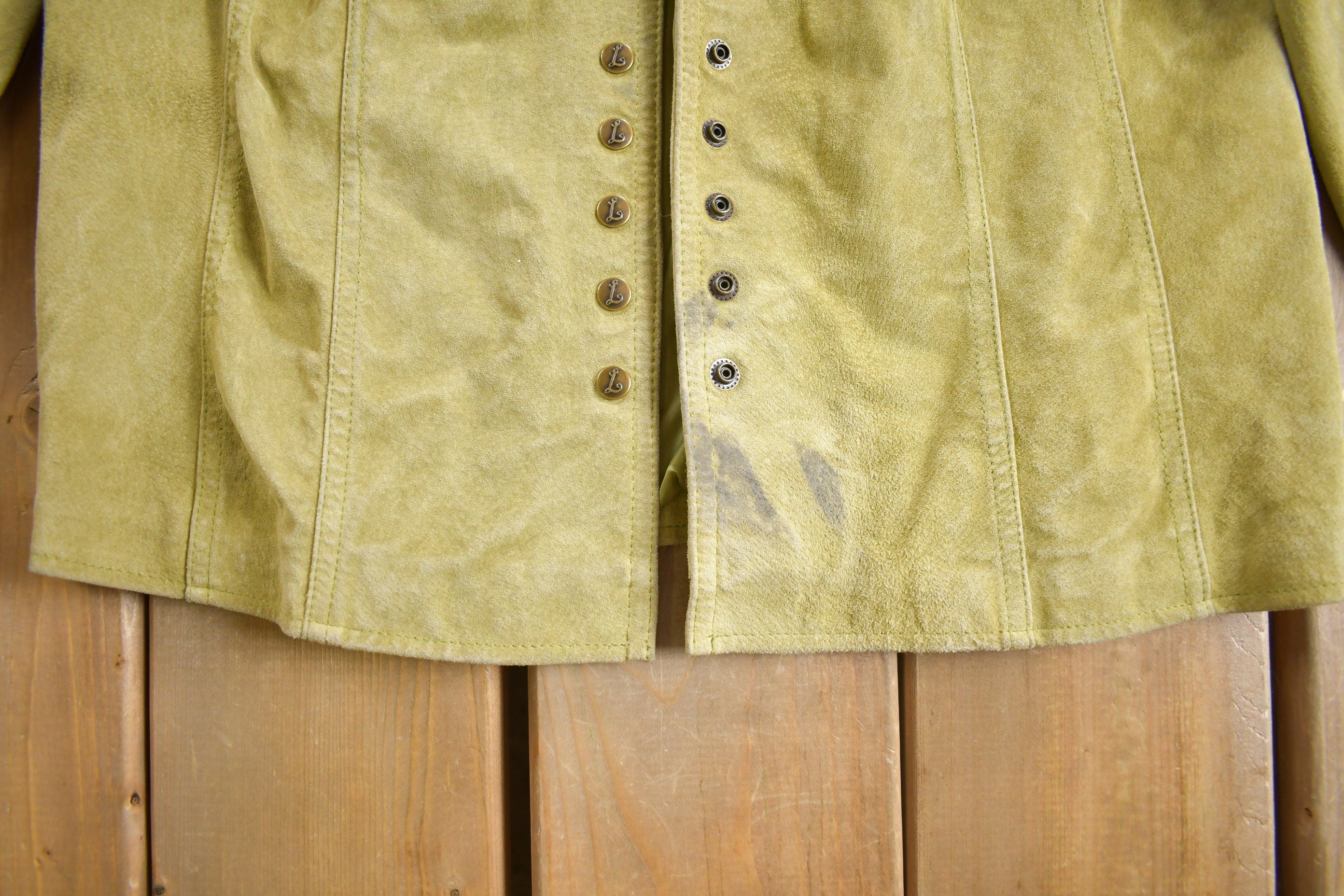 Vintage 1980s Live a Little Suede Jacket
