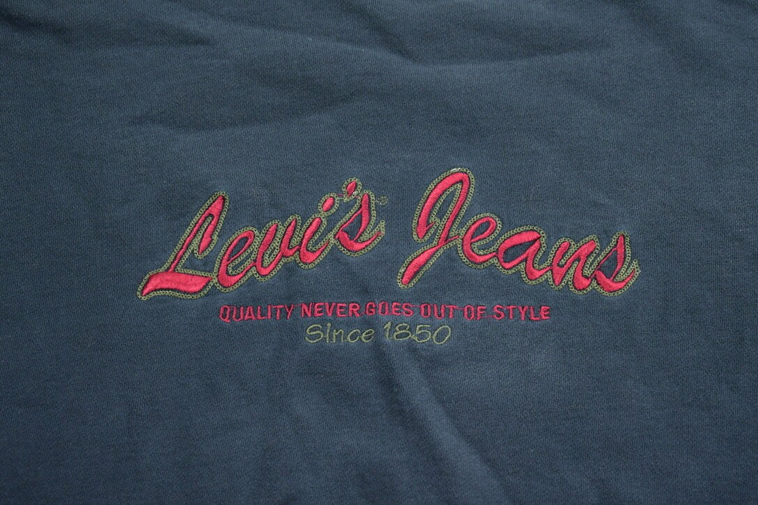 Vintage 1990s Levi's Jeans Embroidered Crewneck Sweatshirt
