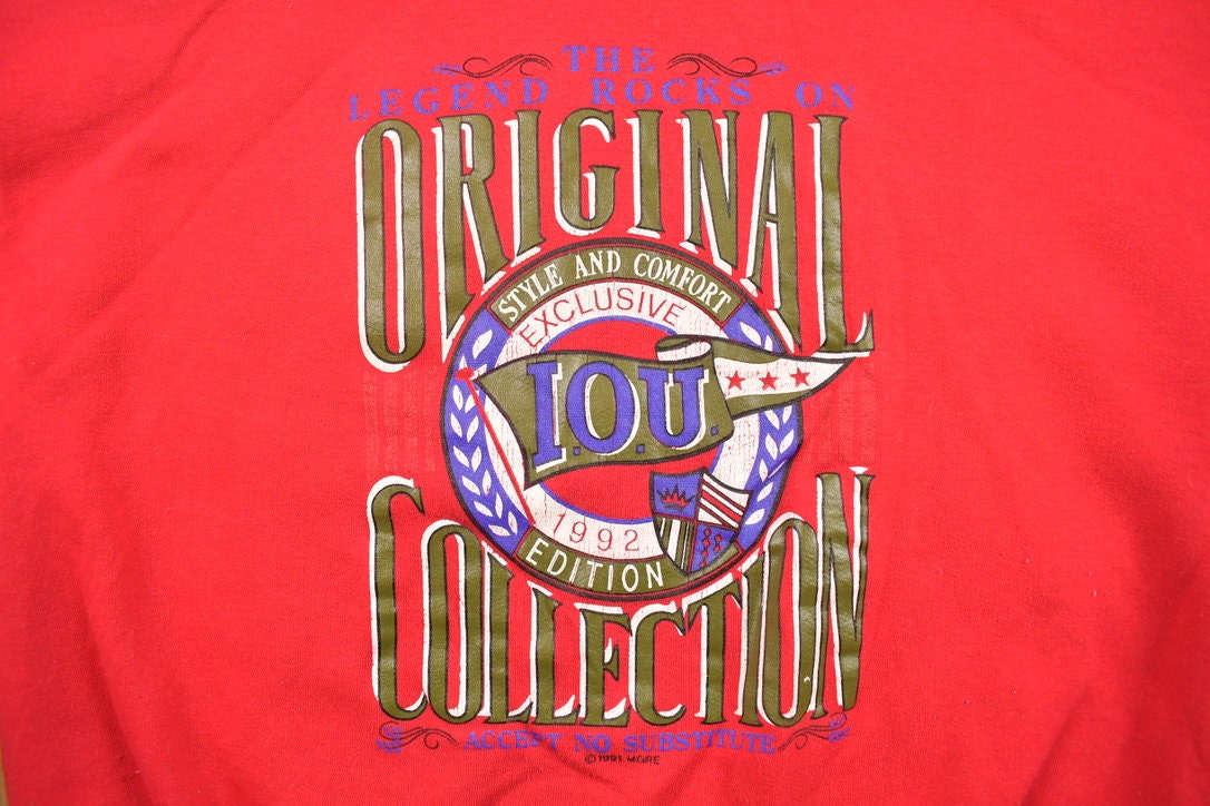Vintage 1990s The Legend Rocks On Turtleneck Sweatshirt