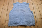Vintage 1990s Red Ridge Mountain Denim Jean Cargo Vest