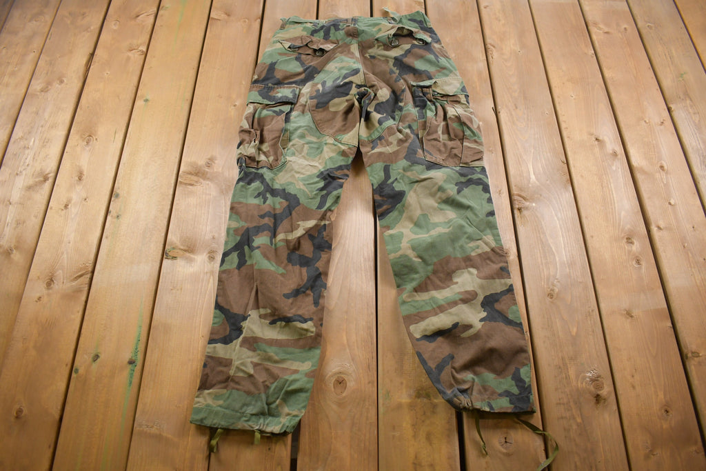 Vintage 2001 Military Woodland Camouflage Cargo Pocket Pants 30 x 30