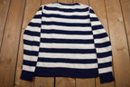 Vintage 1980s Knitted Braidburn Striped Crewneck Sweater