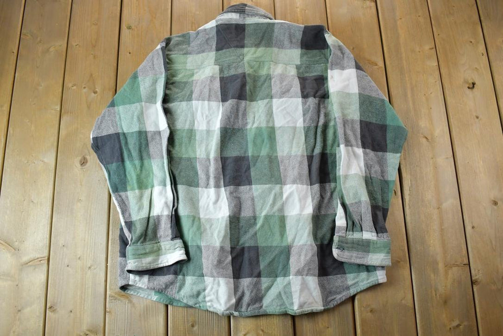 Vintage 1990s Dickies Plaid Thick Button Up Shirt