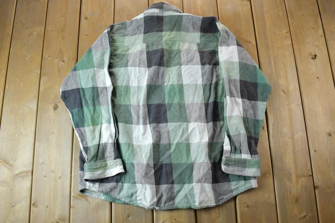 Vintage 1990s Dickies Plaid Thick Button Up Shirt