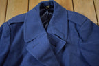Vintage 1980s 100% Wool Double Breasted Military Overcoat