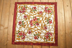 Vintage 1980s Flowers And Chains Striped Scarf