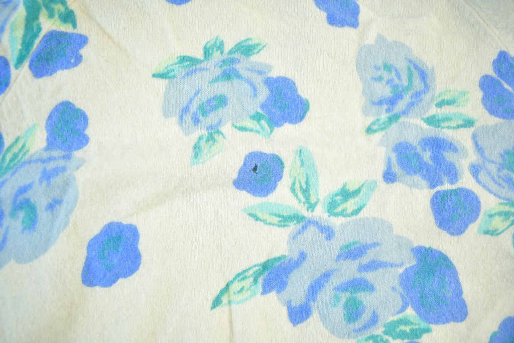 Vintage 1980s Fennwright & Manson Floral Knit Sweater Women's S