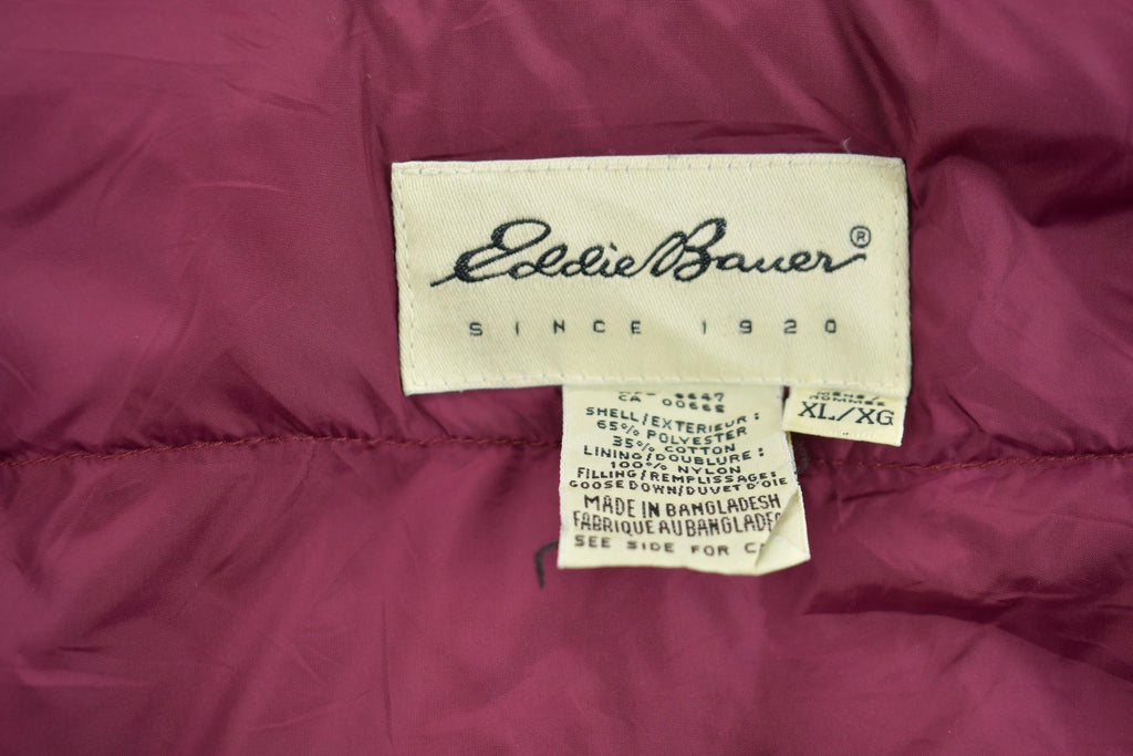 Vintage 1990s Eddie Bauer Full Zip Winter Jacket