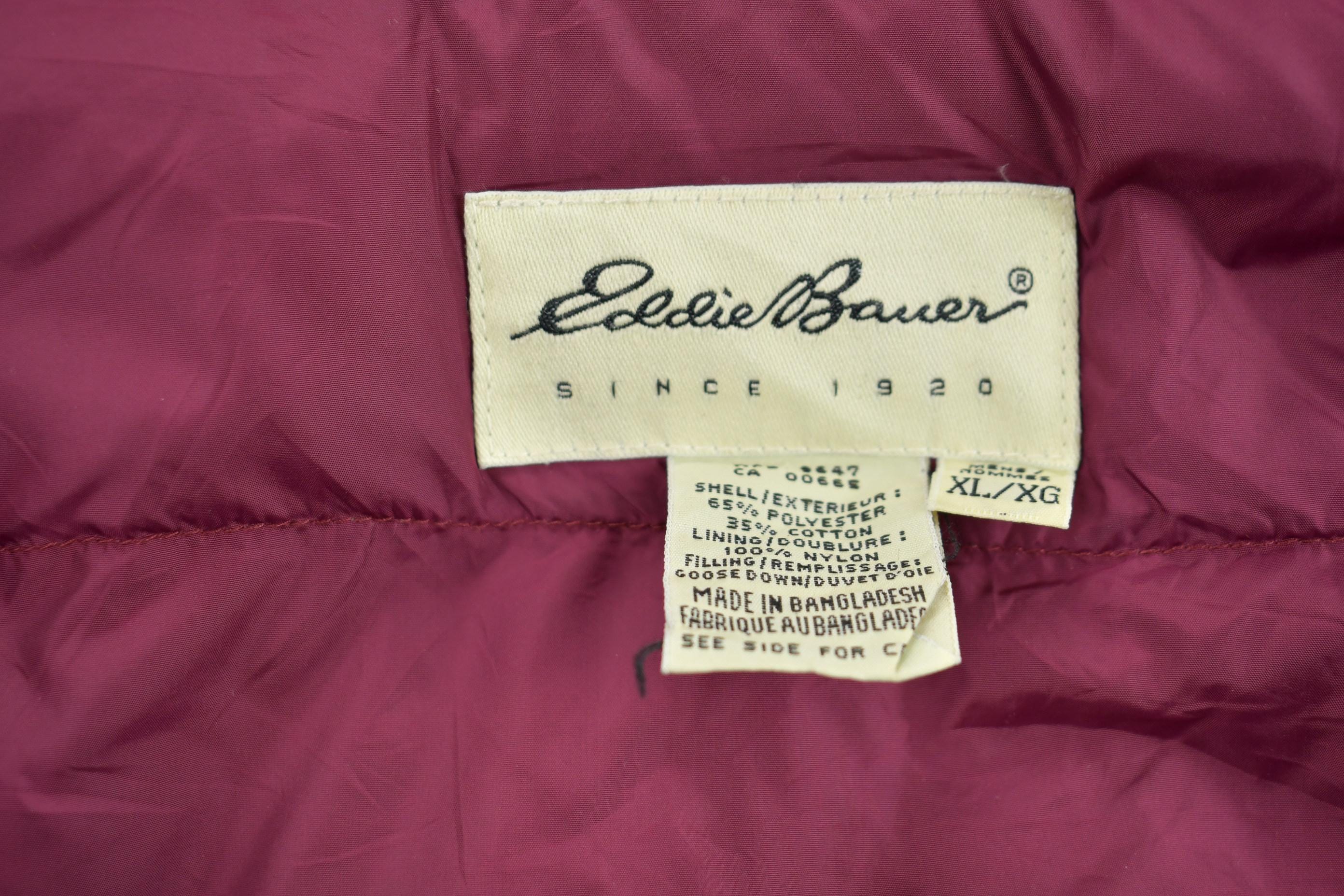 Vintage 1990s Eddie Bauer Full Zip Winter Jacket