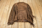 Vintage 1990s Nancy Bolen City Girl Petite Suede Fringe Jacket