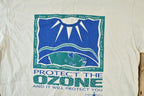 Vintage 1990s Protect The Ozone Souvenir Single Stitch Graphic Print T-Shirt