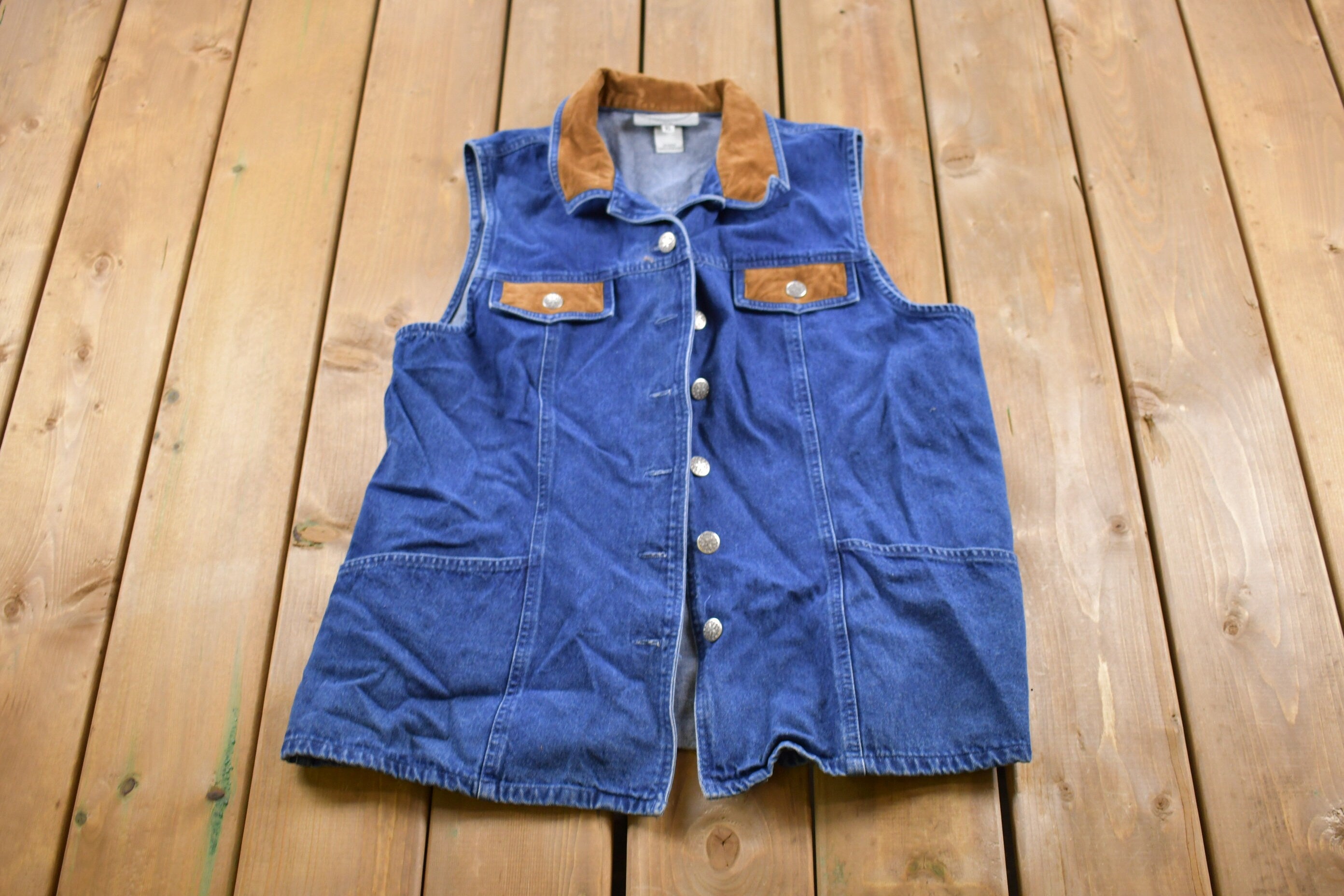 Vintage 1980s Stonebridge Denim Vest