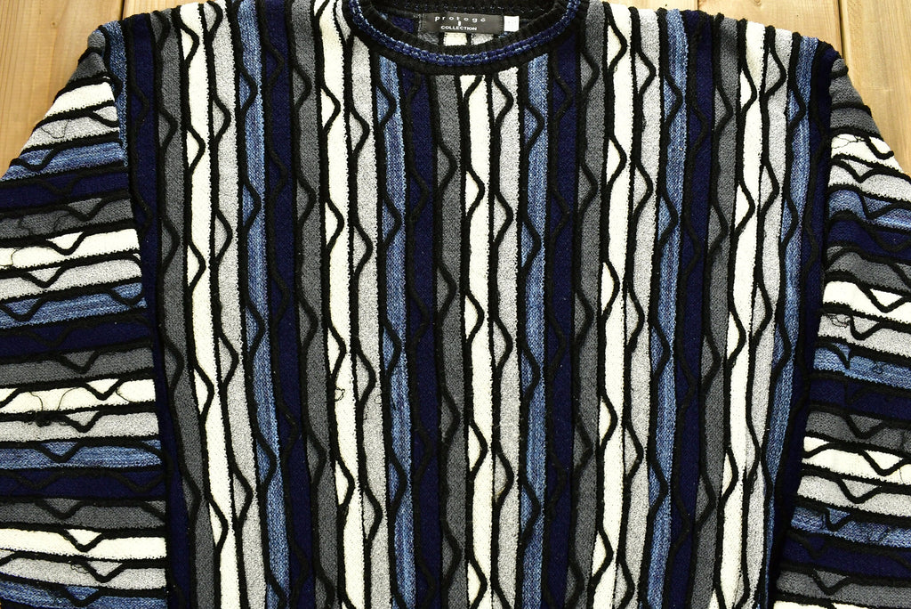 Vintage 1990's 3D Cable Knit Sweater /