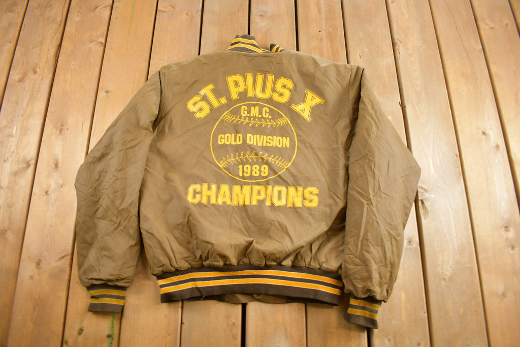 Vintage 1989 St Pius X Champions Bomber Jacket