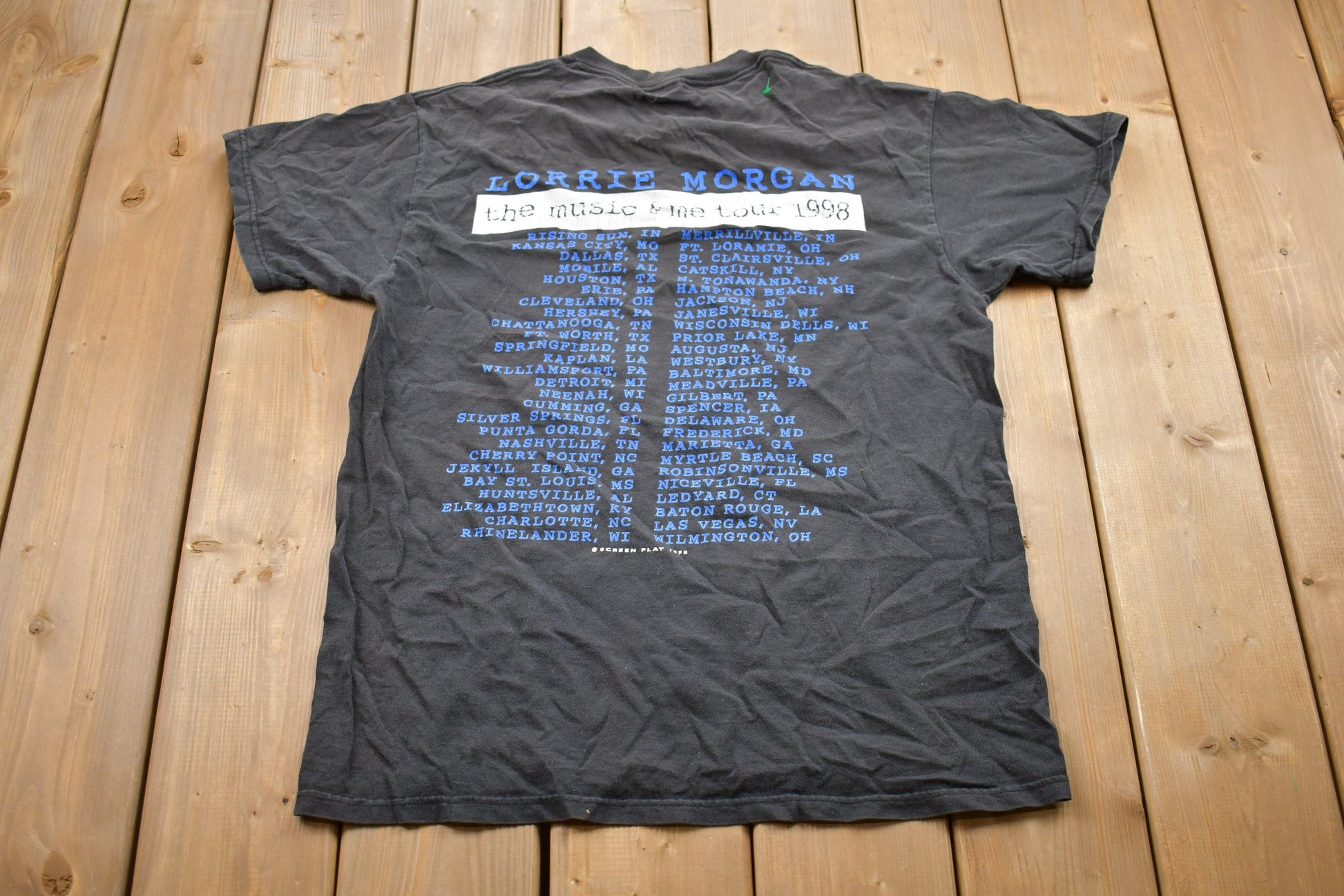 Vintage 1998 Lorrie Morgan Graphic Band T-Shirt Music Promo