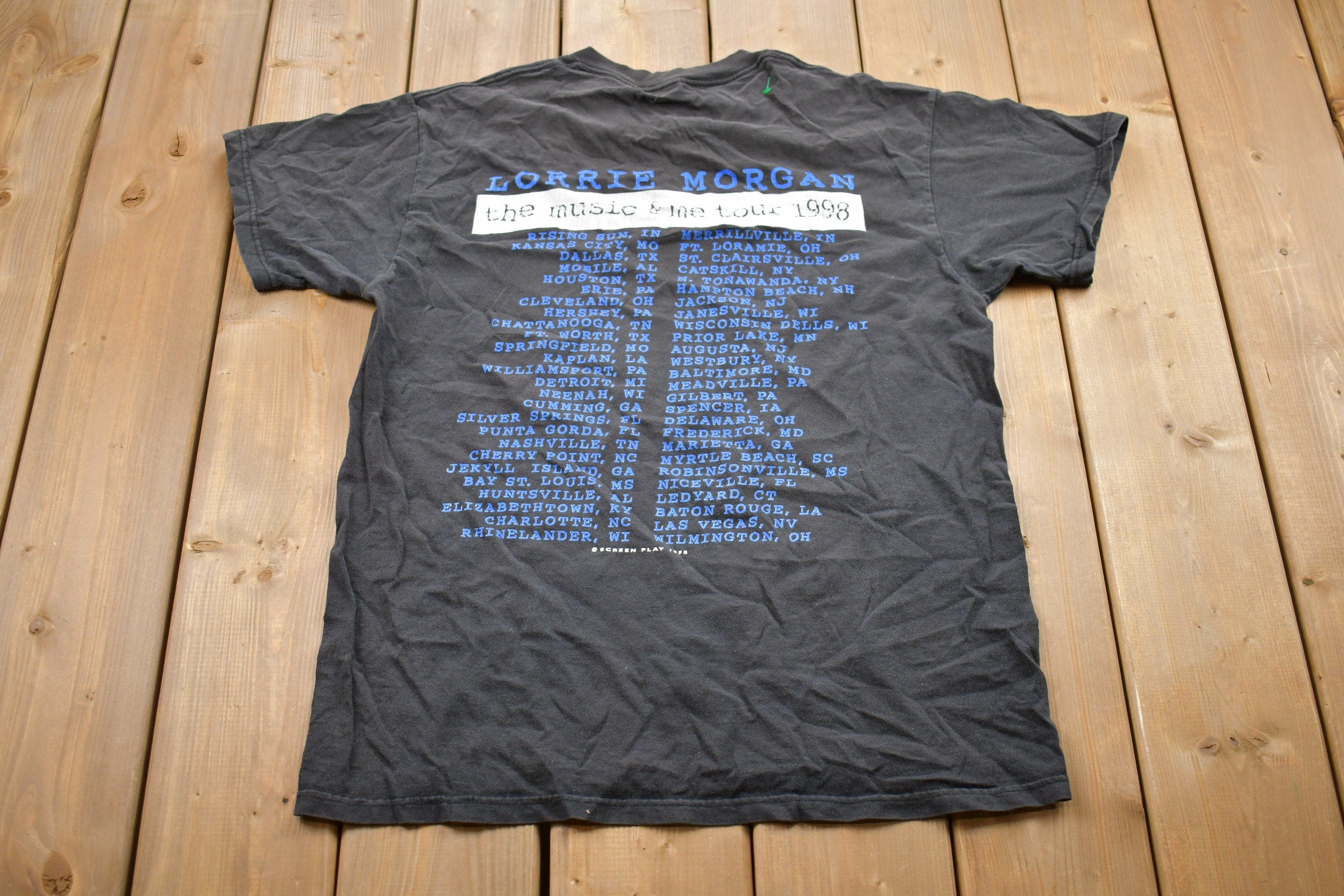 Vintage 1998 Lorrie Morgan Graphic Band T-Shirt Music Promo