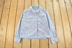 Vintage 1980s Rona Tic Tac Toe Button Up Shirt Women's Medium