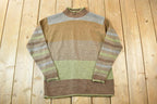 Vintage 1990s Erika And Co Knit Abstract Pattern Crewneck Sweater