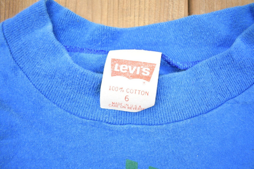 Vintage 1990's Levi's Authentic Graphic T Shirt / Vintage T Shirt / Streetwear / Graphic Tee / Kids Shirt / Made In USA