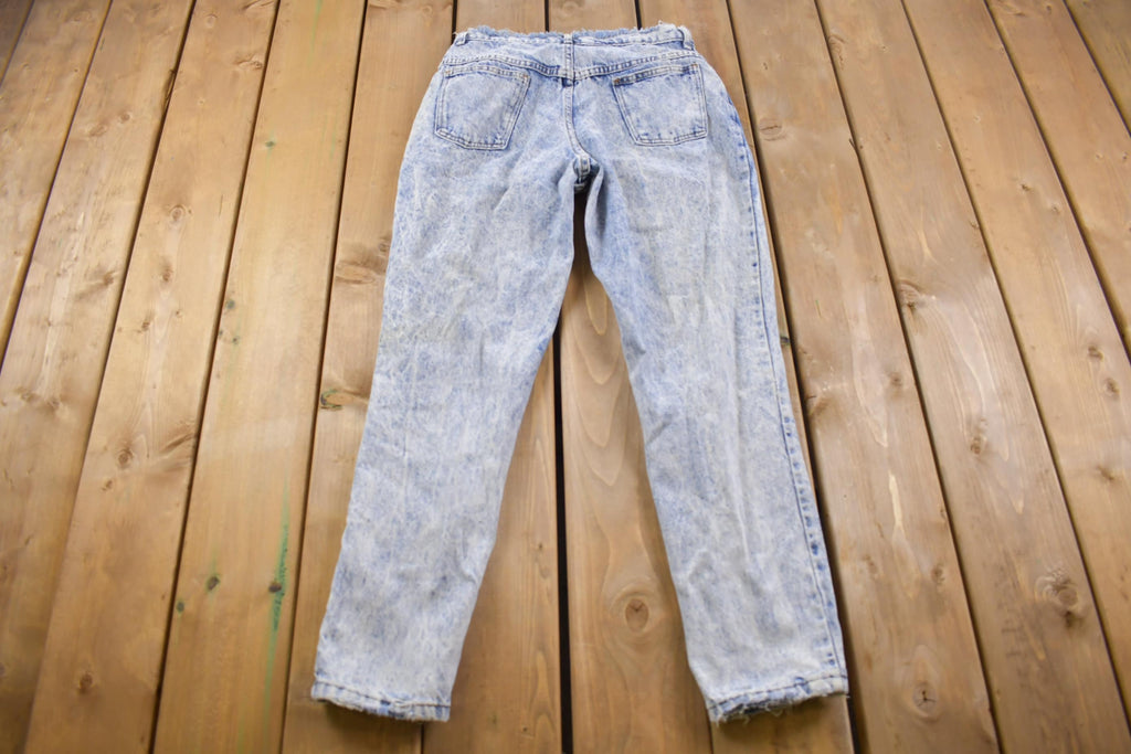 Vintage 1990's Unbranded Acid Wash Blue Jeans 28 x 28  Made in USA  90s Fashion  Vintage Distressed Jeans  Streetwear Fashion