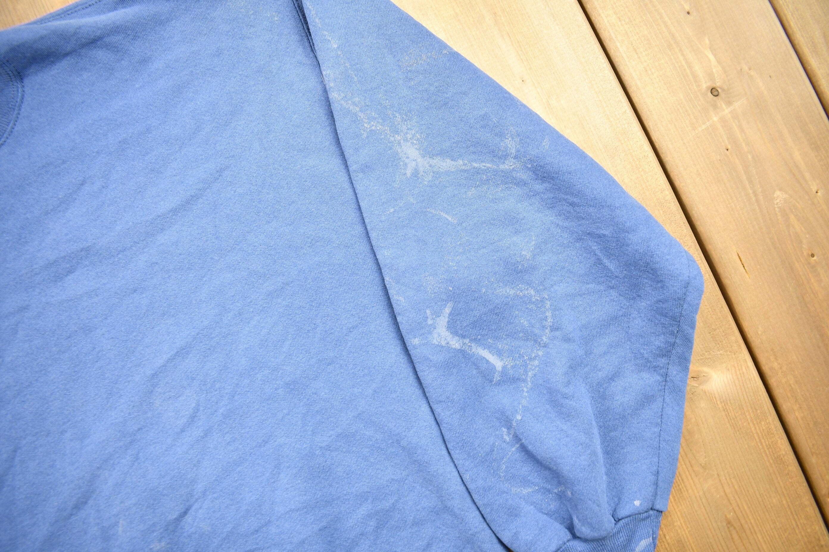 Vintage 1990s Russell Athletics Blank Blue Crewneck Sweatshirt
