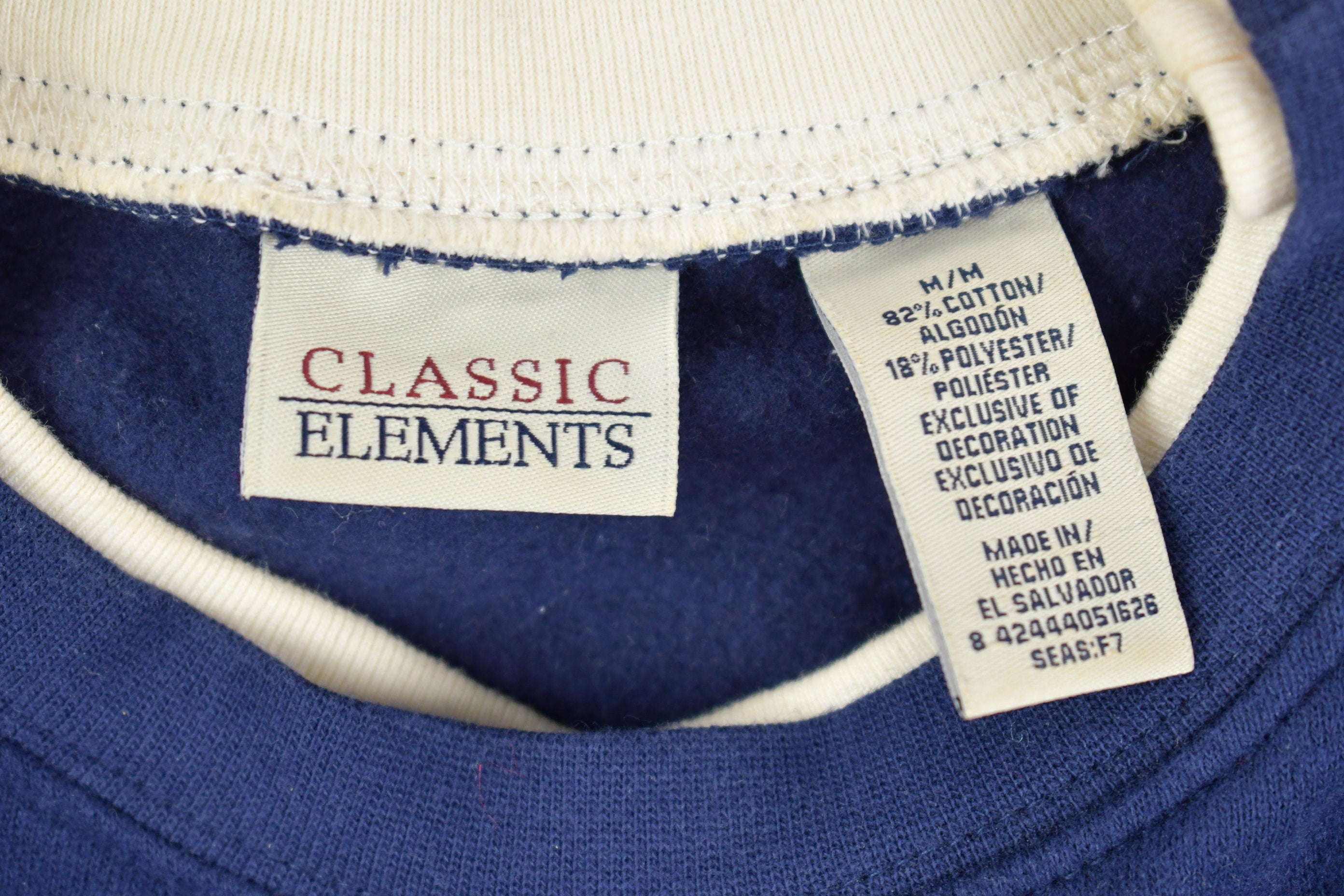 Vintage 1990's Cute Double Collar Graphic Crewneck