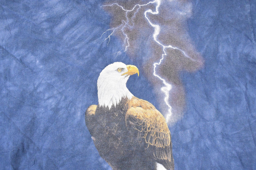 Vintage 1990s The Mountain Bald Eagle Lightning Souvenir T-Shirt Men's XL