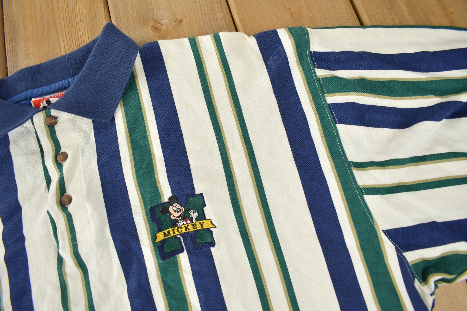 Vintage 1990s Disney Mickey Mouse Collared Polo Shirt / Mickey Inc / Disney Shirt / Polo Shirt / Mickey Mouse / Embroidered