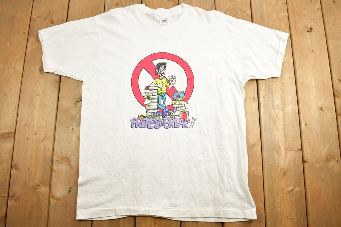Vintage 1990s Relaxe Prends Un Break Graphic T-Shirt